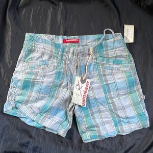 Unionbay roll up plaid shorts Juniors size 5